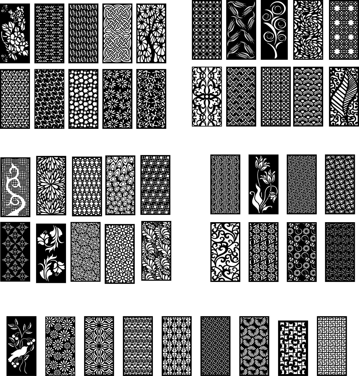 +25 MEGA PACK +500 DXF SVG Laser Cut Designs Screen Panels