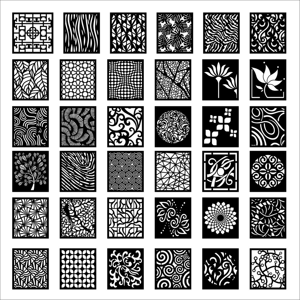 14 MEGA PACK +600 DXF SVG Laser Cut Designs Screen Panels
