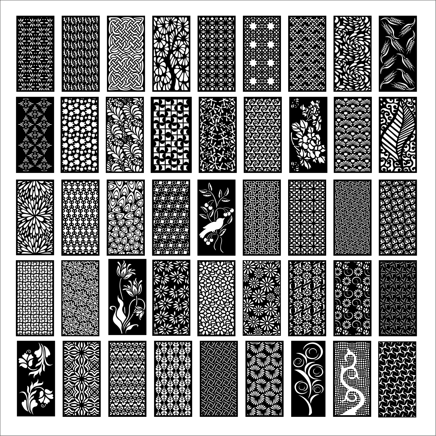 14 MEGA PACK +600 DXF SVG Laser Cut Designs Screen Panels