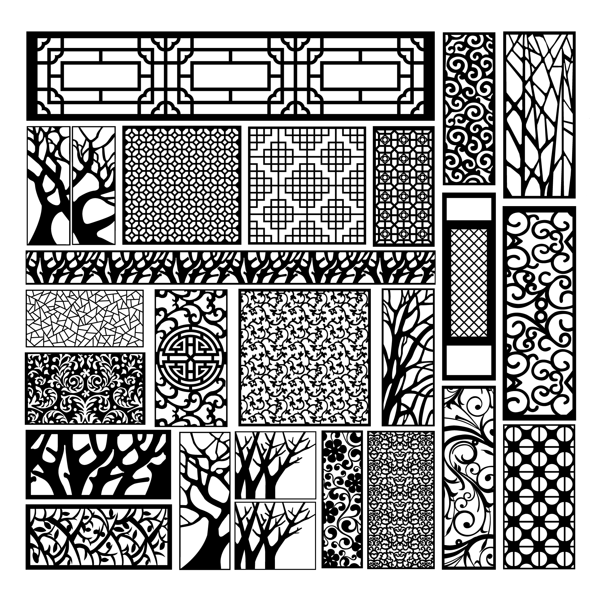 14 MEGA PACK +600 DXF SVG Laser Cut Designs Screen Panels