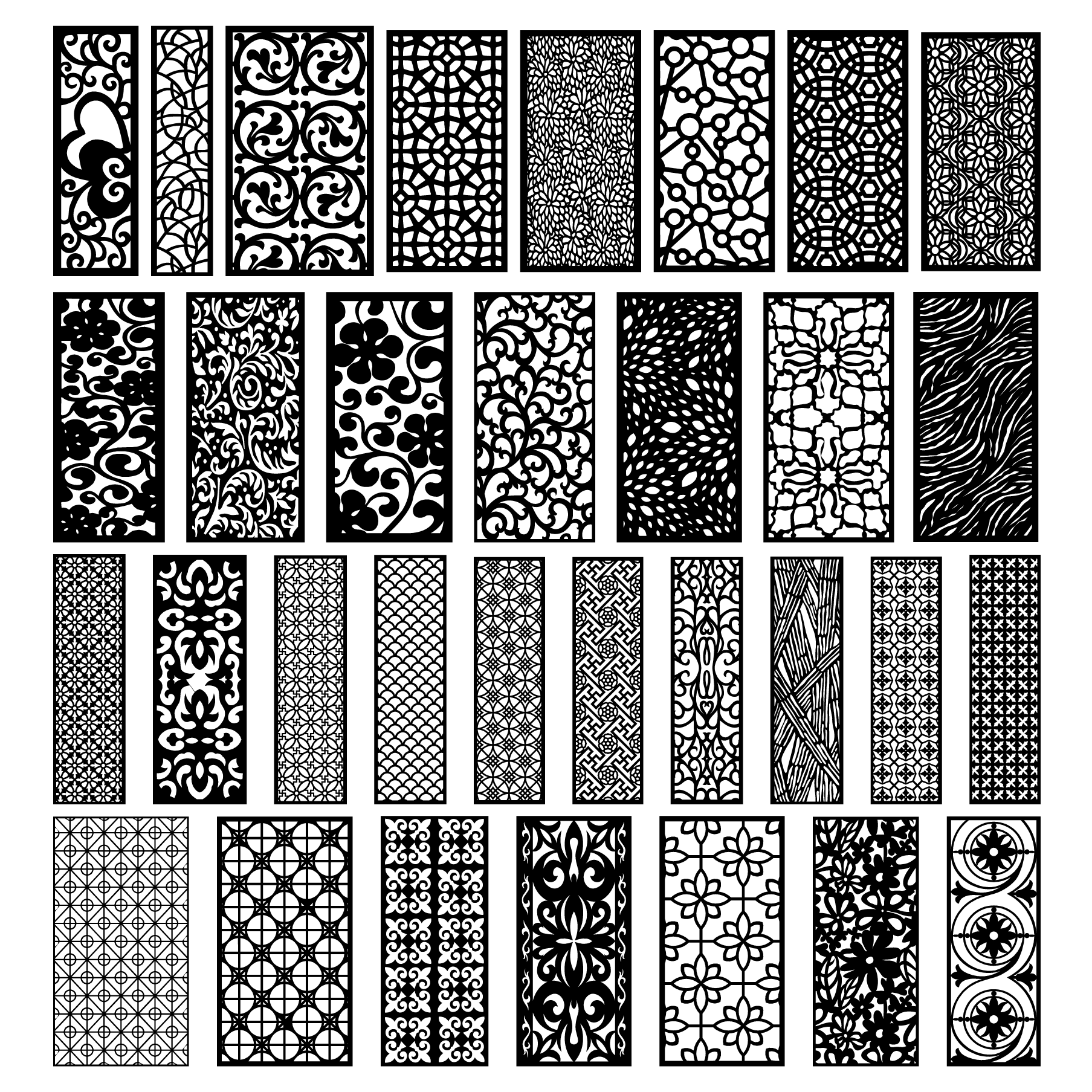 14 MEGA PACK +600 DXF SVG Laser Cut Designs Screen Panels