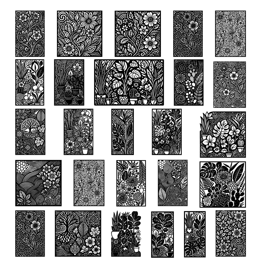 14 MEGA PACK +600 DXF SVG Laser Cut Designs Screen Panels