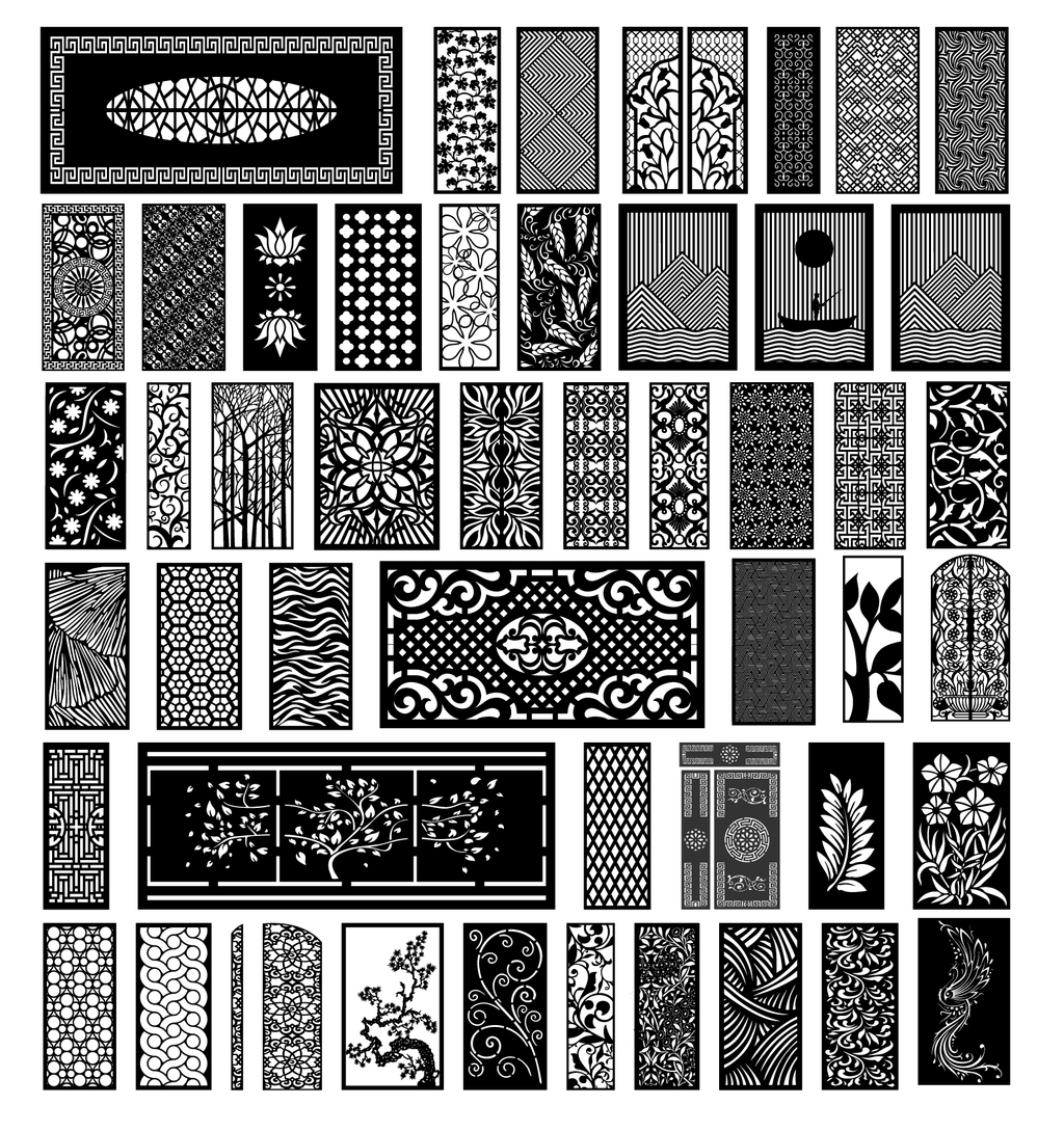 14 MEGA PACK +600 DXF SVG Laser Cut Designs Screen Panels