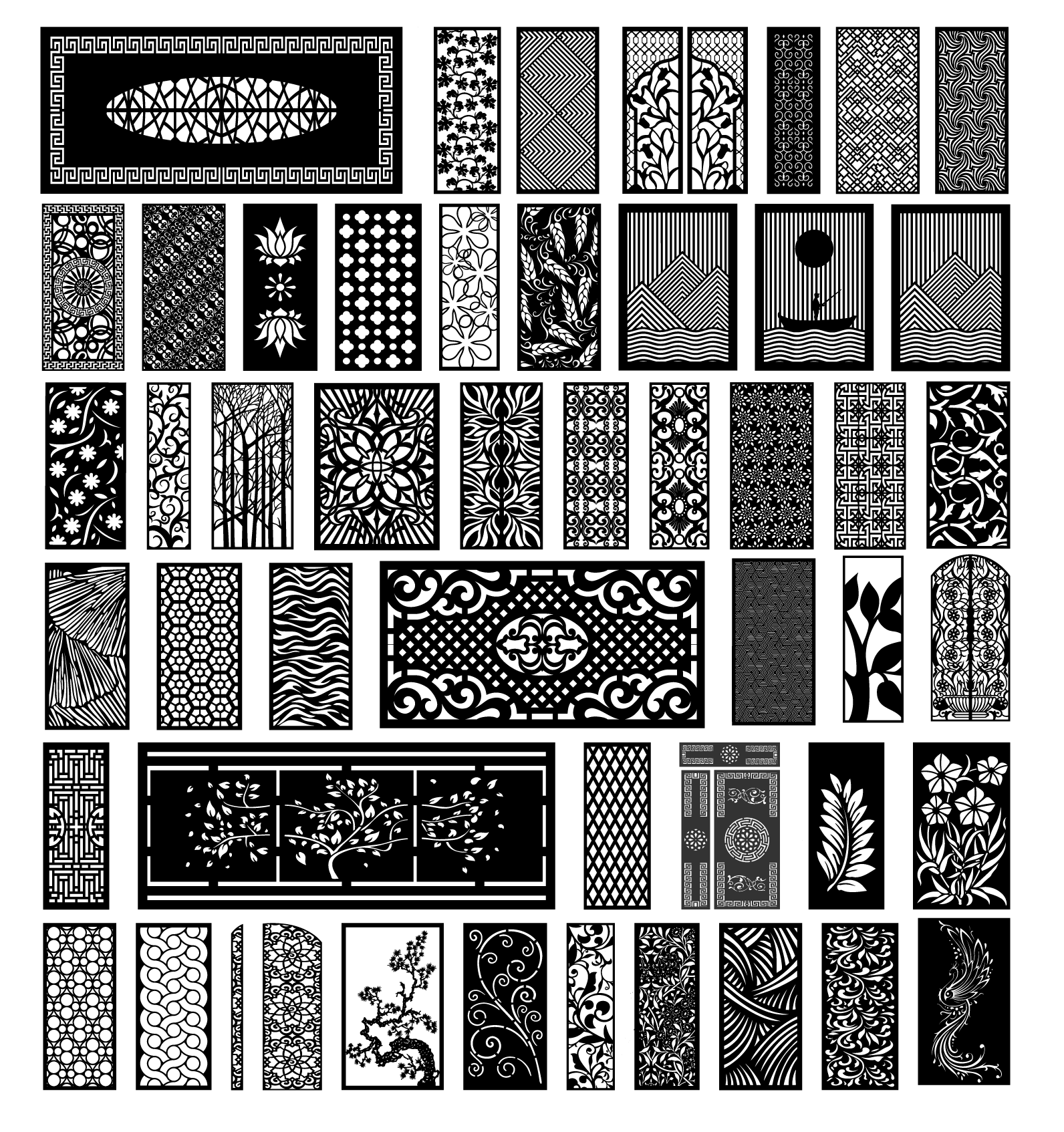 14 MEGA PACK +600 DXF SVG Laser Cut Designs Screen Panels