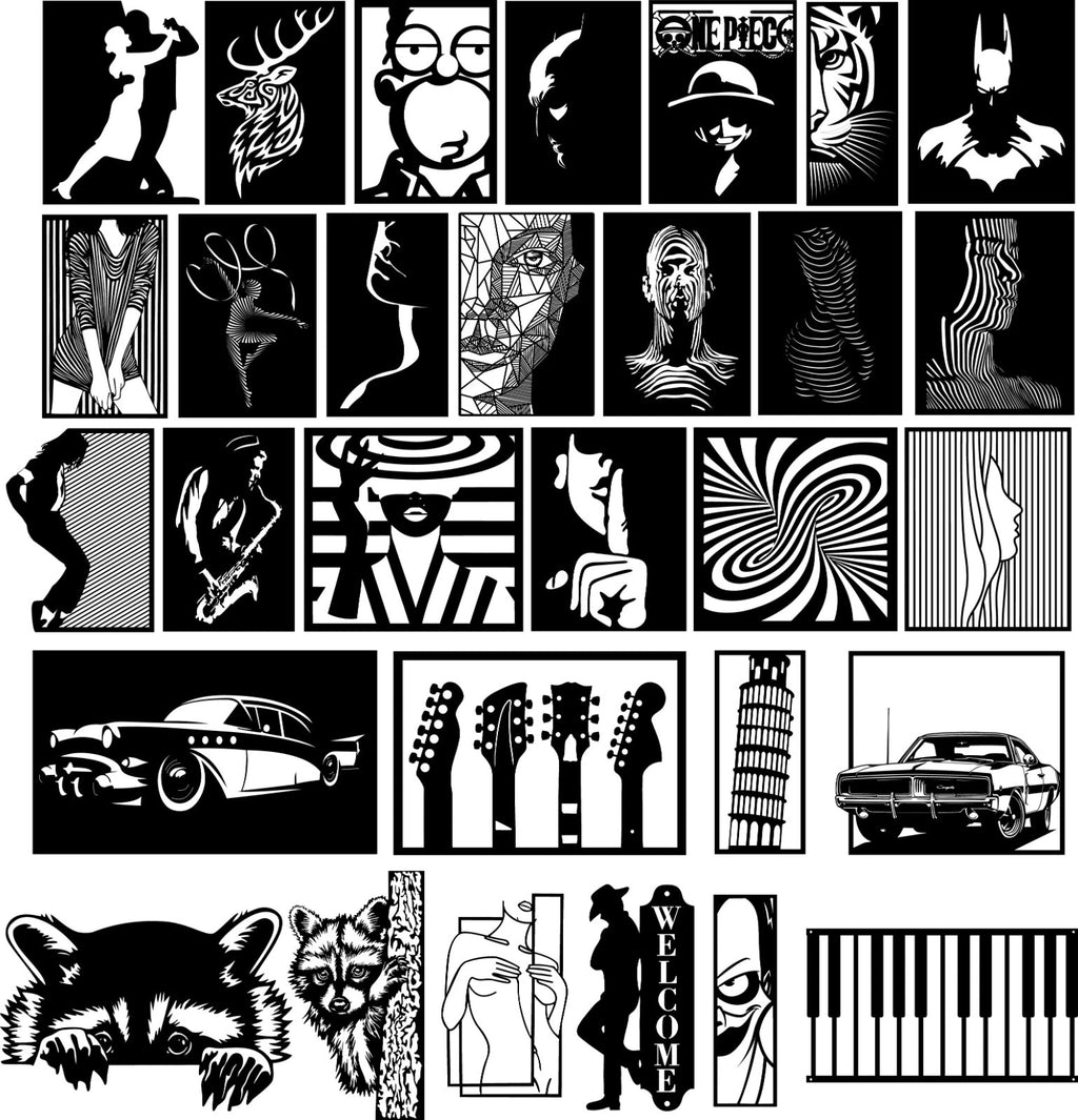 MEGA PACK +25 DXF SVG File For CNC Router Plasma Laser Cut-Wall Art-Ready to Cut - Digital DOWNLOAD