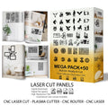 MEGA PACK +50 DXF File For CNC Router Plasma Laser Cut -Wall Art -Ready to Cut-Digital DOWNLOAD