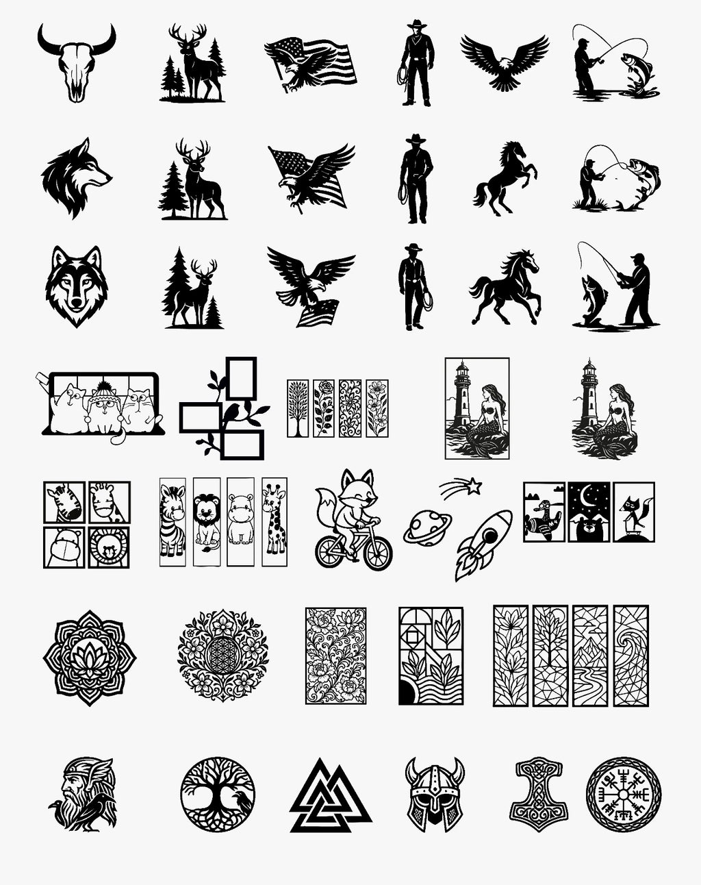 MEGA PACK +50 DXF File For CNC Router Plasma Laser Cut -Wall Art -Ready to Cut-Digital DOWNLOAD