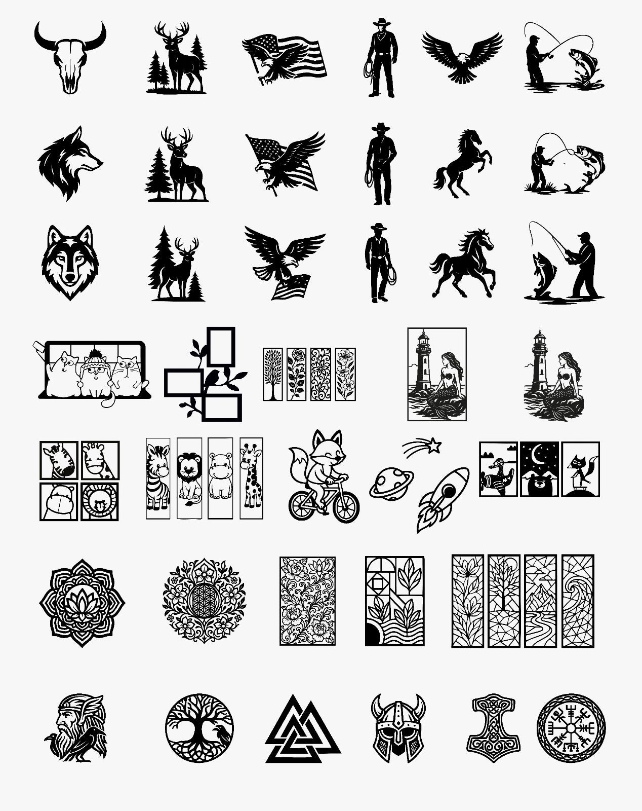 MEGA PACK +50 DXF File For CNC Router Plasma Laser Cut -Wall Art -Ready to Cut-Digital DOWNLOAD