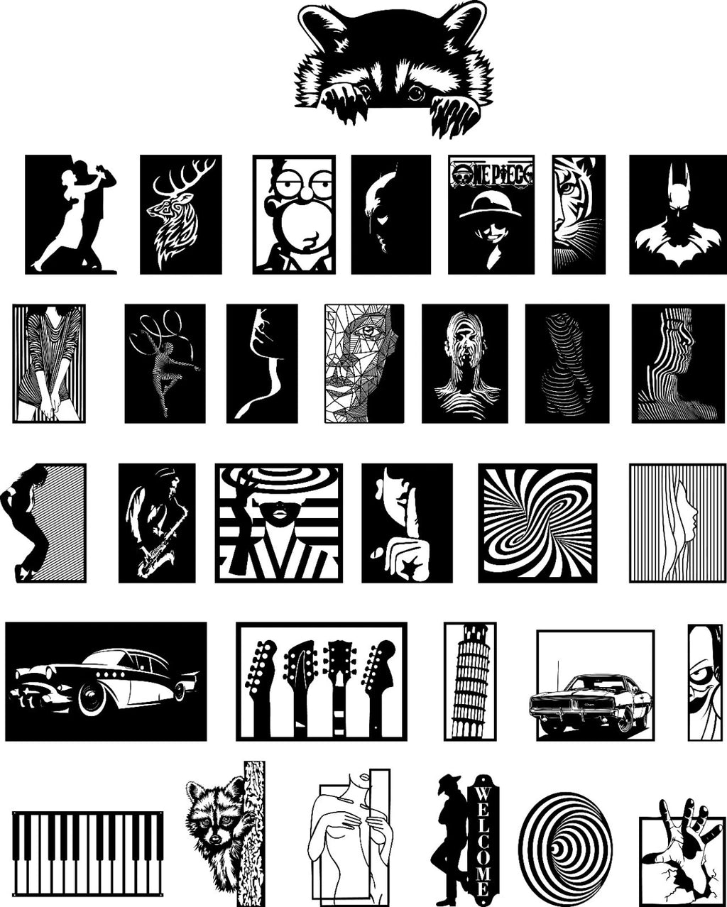 +6 MEGA PACK +160 DXF SVG File For CNC Router Plasma Laser Cut-Wall Art-Ready to Cut-Digital DOWNLOAD