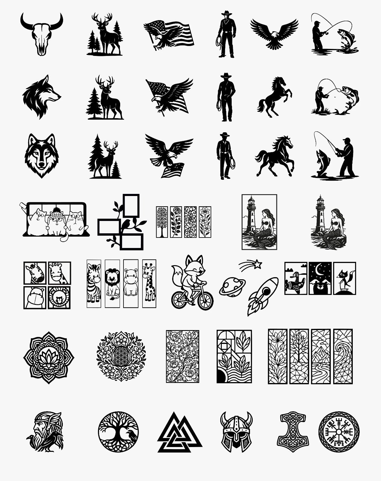 +6 MEGA PACK +160 DXF SVG File For CNC Router Plasma Laser Cut-Wall Art-Ready to Cut-Digital DOWNLOAD