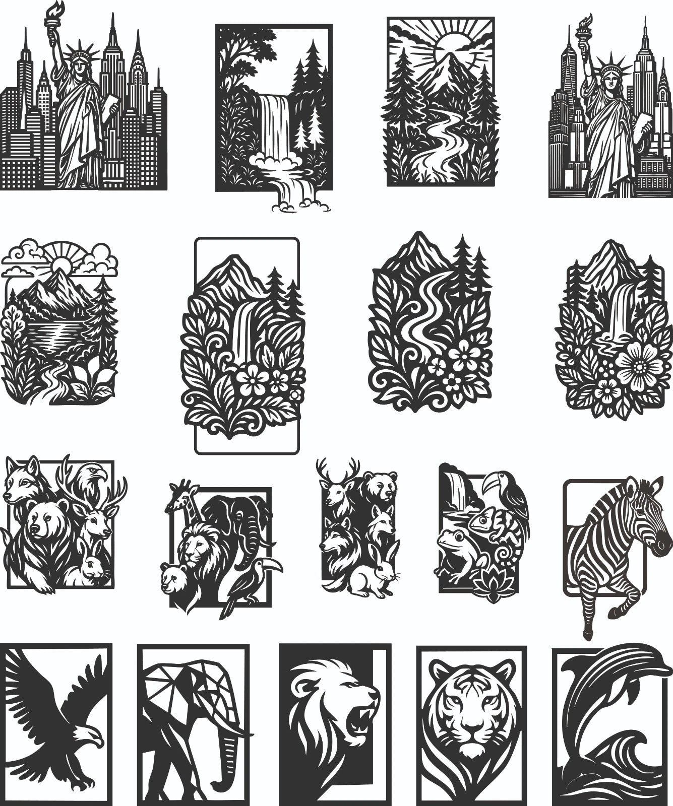+6 MEGA PACK +160 DXF SVG File For CNC Router Plasma Laser Cut-Wall Art-Ready to Cut-Digital DOWNLOAD