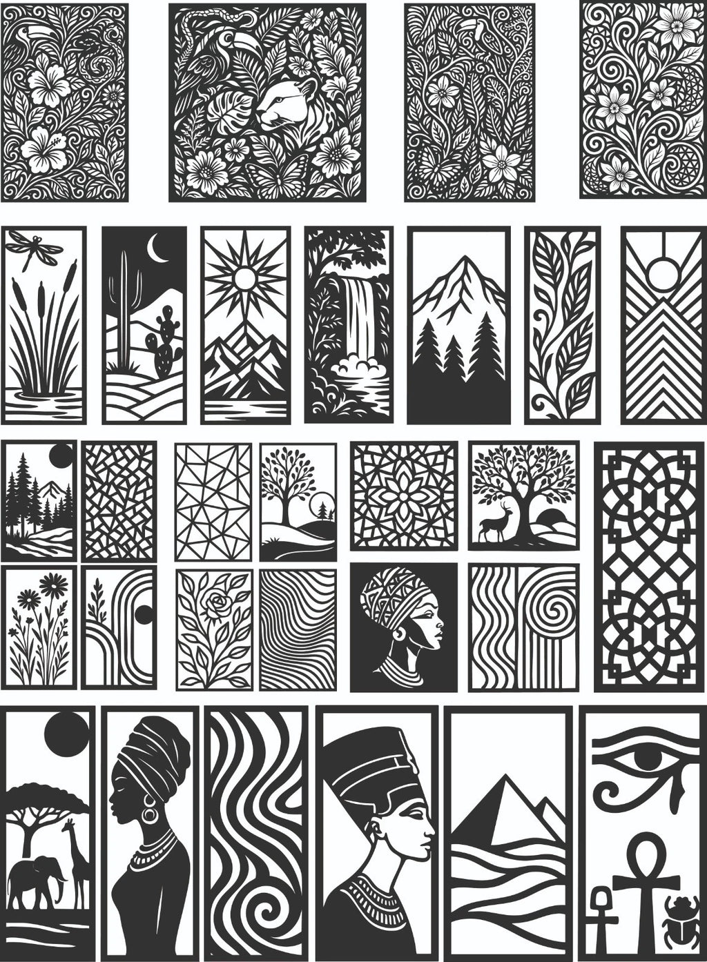 +6 MEGA PACK +160 DXF SVG File For CNC Router Plasma Laser Cut-Wall Art-Ready to Cut-Digital DOWNLOAD