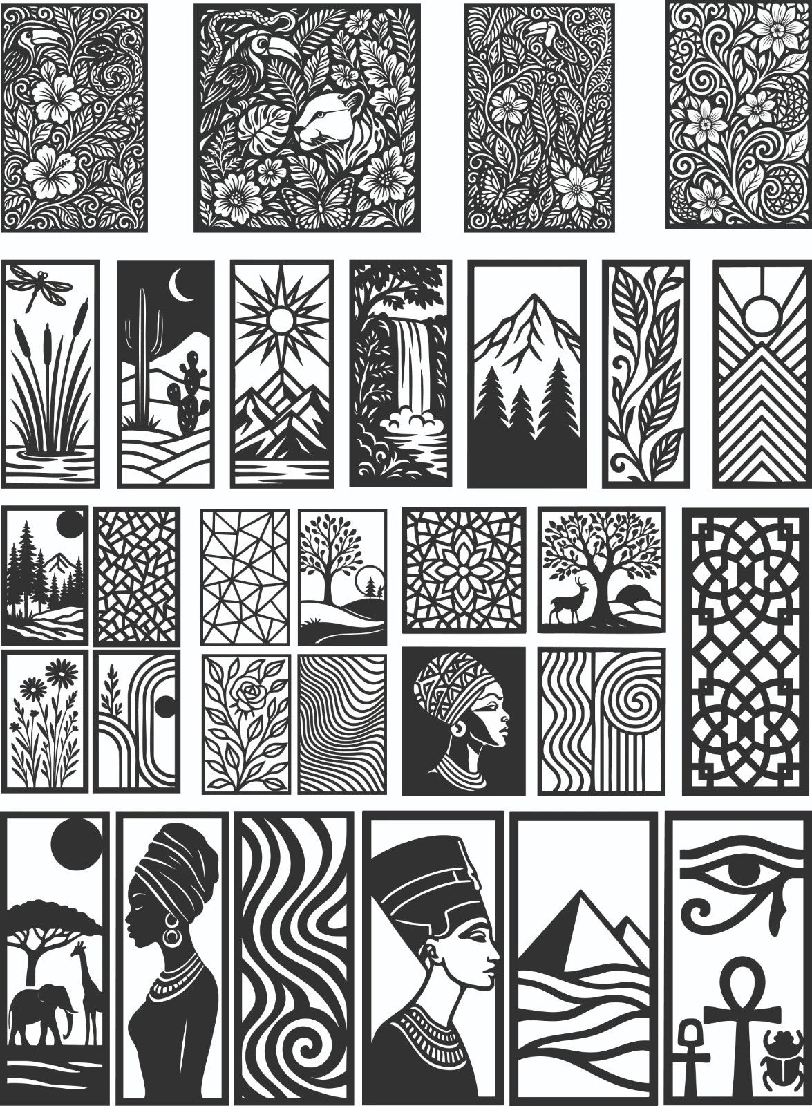 +6 MEGA PACK +160 DXF SVG File For CNC Router Plasma Laser Cut-Wall Art-Ready to Cut-Digital DOWNLOAD
