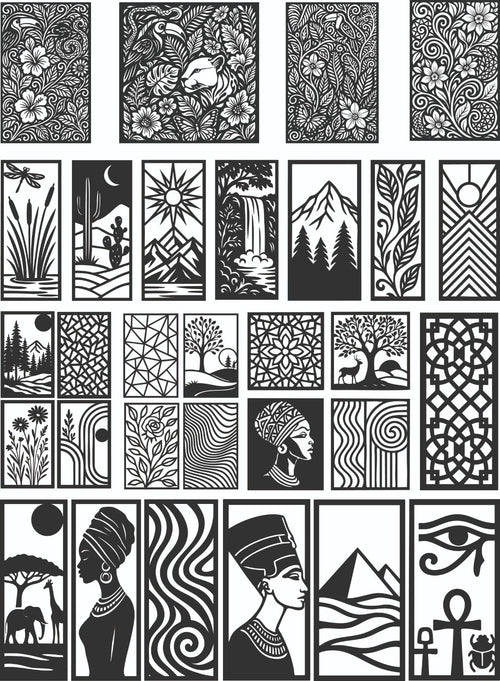 +6 MEGA PACK +160 DXF SVG File For CNC Router Plasma Laser Cut-Wall Art-Ready to Cut-Digital DOWNLOAD